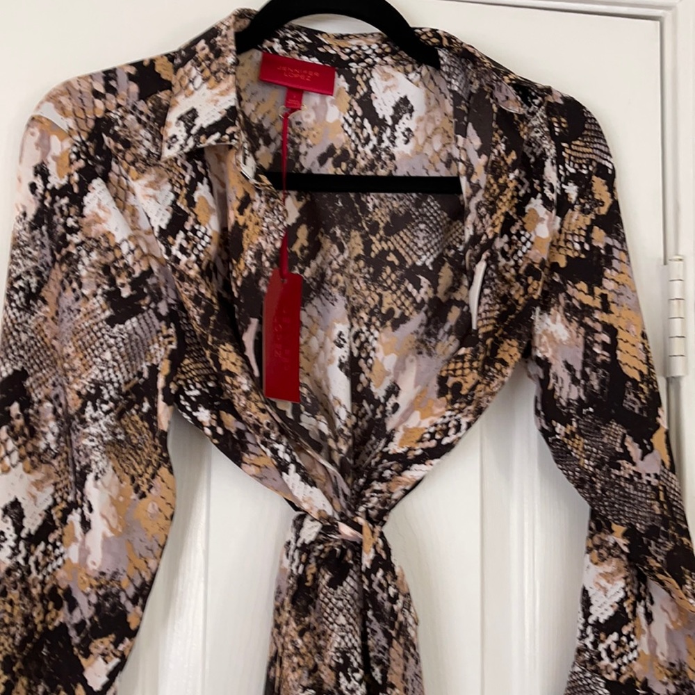 Jennifer Lopez convertible shirt dress jacket brand new small